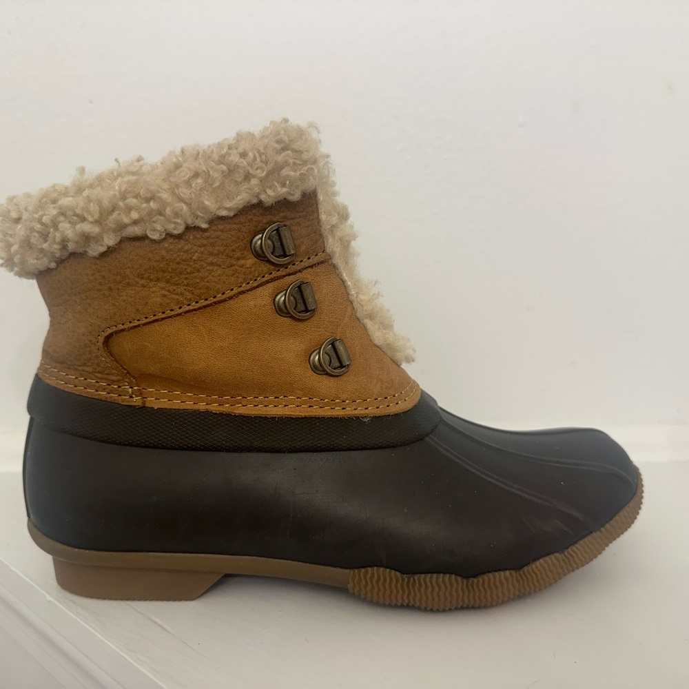 Sperry Women's Alpine Leather Tan/Brown Duck Boots STS86691 Size 6